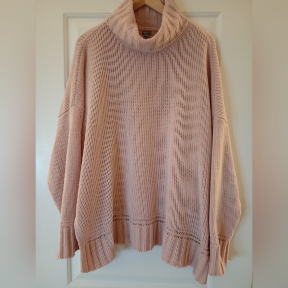 aerie Sweaters - Aerie Soft Light Pink Turtleneck Chenille Sweater (XL)